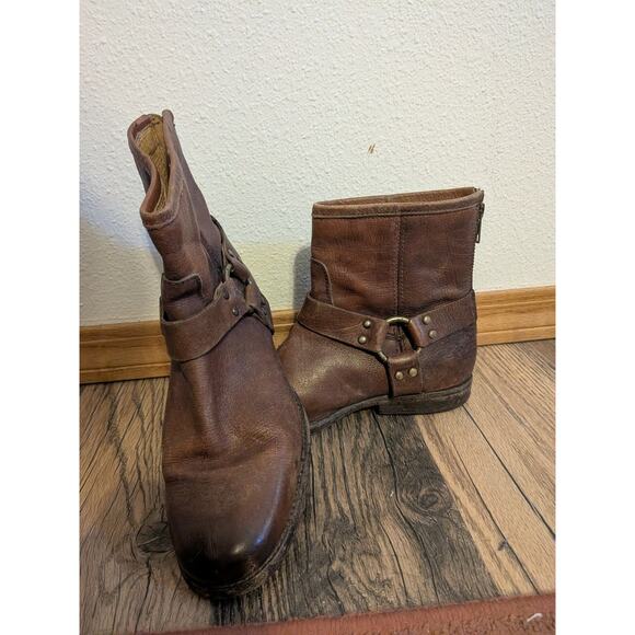 Frye harness short boots leather size 7 - Picture 2 of 8